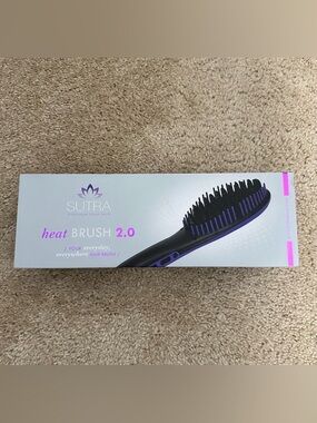 Sutra Heat Brush 2.0 Styling Tool - Heats up to  450‎ Degrees Black & Purple EUC